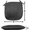 Ambesonne Black and White Chair Seating Cushion Set of 4, Vintage Floral Pattern Victorian Classic Royal Inspired New Modern Art, Anti-Slip Seat Padding for Kitchen & Patio, 16″x16″, White and Black(Black Grey)