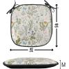 Ambesonne Black and White Chair Seating Cushion Set of 4, Vintage Floral Pattern Victorian Classic Royal Inspired New Modern Art, Anti-Slip Seat Padding for Kitchen & Patio, 16″x16″, White and Black(Reseda Green Off White)