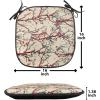 Ambesonne Black and White Chair Seating Cushion Set of 4, Vintage Floral Pattern Victorian Classic Royal Inspired New Modern Art, Anti-Slip Seat Padding for Kitchen & Patio, 16″x16″, White and Black(Beige Scarlet Black)