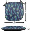 Ambesonne Black and White Chair Seating Cushion Set of 4, Vintage Floral Pattern Victorian Classic Royal Inspired New Modern Art, Anti-Slip Seat Padding for Kitchen & Patio, 16″x16″, White and Black(Navy Blue Orange)