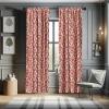 Ambesonne Bohemian Curtains, Retro Mid Century Inspired Abstract Patterns on Ivory Background, Window Treatments 2 Panel Set for Living Room Bedroom, Pair of – 28″ x 63″, Dark Orange and Reseda Green(Burnt Sienna White)