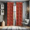 Ambesonne Bohemian Curtains, Retro Mid Century Inspired Abstract Patterns on Ivory Background, Window Treatments 2 Panel Set for Living Room Bedroom, Pair of – 28″ x 63″, Dark Orange and Reseda Green(Green Vermilion)