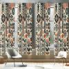 Ambesonne Bohemian Curtains, Retro Mid Century Inspired Abstract Patterns on Ivory Background, Window Treatments 2 Panel Set for Living Room Bedroom, Pair of – 28″ x 63″, Dark Orange and Reseda Green(Dark Orange and Reseda Green)