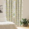 Ambesonne Bohemian Curtains, Retro Mid Century Inspired Abstract Patterns on Ivory Background, Window Treatments 2 Panel Set for Living Room Bedroom, Pair of – 28″ x 63″, Dark Orange and Reseda Green(Grey Yellow)