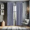 Ambesonne Bohemian Curtains, Retro Mid Century Inspired Abstract Patterns on Ivory Background, Window Treatments 2 Panel Set for Living Room Bedroom, Pair of – 28″ x 63″, Dark Orange and Reseda Green(Dark Blue White)