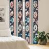 Ambesonne Bohemian Curtains, Retro Mid Century Inspired Abstract Patterns on Ivory Background, Window Treatments 2 Panel Set for Living Room Bedroom, Pair of – 28″ x 63″, Dark Orange and Reseda Green(Dried Rose and Slate Blue)