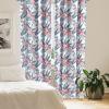 Ambesonne Bohemian Curtains, Retro Mid Century Inspired Abstract Patterns on Ivory Background, Window Treatments 2 Panel Set for Living Room Bedroom, Pair of – 28″ x 63″, Dark Orange and Reseda Green(Coral Orange and Blue)
