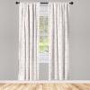 Ambesonne Bohemian Curtains, Retro Mid Century Inspired Abstract Patterns on Ivory Background, Window Treatments 2 Panel Set for Living Room Bedroom, Pair of – 28″ x 63″, Dark Orange and Reseda Green(Eggshell)