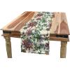 Ambesonne Bohemian Table Runner, Retro Colorful Flowers Pattern Exquisite Blooms Boho Vintage Floral Art, Rectangle Scarf for Dining Room Kitchen Table Setting Decor, 14″ X 120″, Multicolor(Multi Color)