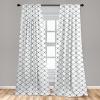Ambesonne Bohemian Window Curtains Pack of 2, Feathers and Mandala Circles Boho Cultural Pattern with Striped Details, Lightweight Set with Rod Pocket, 4 Panels of – 28″ x 63″, Coral Teal and Ivory(White Grey)