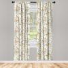 Ambesonne Bohemian Window Curtains Pack of 2, Feathers and Mandala Circles Boho Cultural Pattern with Striped Details, Lightweight Set with Rod Pocket, 4 Panels of – 28″ x 63″, Coral Teal and Ivory(Yellow Beige)