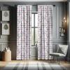 Ambesonne Bohemian Window Curtains Pack of 2, Feathers and Mandala Circles Boho Cultural Pattern with Striped Details, Lightweight Set with Rod Pocket, 4 Panels of – 28″ x 63″, Coral Teal and Ivory(Violet Pink)