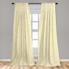 Ambesonne Bohemian Window Curtains Pack of 2, Feathers and Mandala Circles Boho Cultural Pattern with Striped Details, Lightweight Set with Rod Pocket, 4 Panels of – 28″ x 63″, Coral Teal and Ivory(Yellow White)