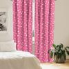 Ambesonne Boho Curtains, Simplistic Ethnic Look Botanical Ornaments as Stripes Neutral Tones, Window Treatments 2 Panel Set for Living Room Bedroom, Pair of – 28″ x 84″, Pale Khaki and Laurel Green(Pink White)