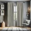 Ambesonne Boho Curtains, Simplistic Ethnic Look Botanical Ornaments as Stripes Neutral Tones, Window Treatments 2 Panel Set for Living Room Bedroom, Pair of – 28″ x 84″, Pale Khaki and Laurel Green(White and Yellow)