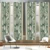 Ambesonne Boho Curtains, Simplistic Ethnic Look Botanical Ornaments as Stripes Neutral Tones, Window Treatments 2 Panel Set for Living Room Bedroom, Pair of – 28″ x 84″, Pale Khaki and Laurel Green(Pale Khaki and Laurel Green)