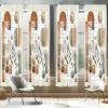Ambesonne Boho Curtains, Simplistic Ethnic Look Botanical Ornaments as Stripes Neutral Tones, Window Treatments 2 Panel Set for Living Room Bedroom, Pair of – 28″ x 84″, Pale Khaki and Laurel Green(Laurel Green Cinnamon)