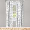 Ambesonne Boho Curtains, Simplistic Ethnic Look Botanical Ornaments as Stripes Neutral Tones, Window Treatments 2 Panel Set for Living Room Bedroom, Pair of – 28″ x 84″, Pale Khaki and Laurel Green(Grey White)