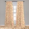 Ambesonne Boho Curtains, Simplistic Ethnic Look Botanical Ornaments as Stripes Neutral Tones, Window Treatments 2 Panel Set for Living Room Bedroom, Pair of – 28″ x 84″, Pale Khaki and Laurel Green(Apple Green Beige and Red)