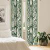 Ambesonne Boho Curtains, Simplistic Ethnic Look Botanical Ornaments as Stripes Neutral Tones, Window Treatments 2 Panel Set for Living Room Bedroom, Pair of – 28″ x 84″, Pale Khaki and Laurel Green(Pale Khaki and Laurel Green)