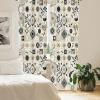 Ambesonne Boho Curtains, Simplistic Ethnic Look Botanical Ornaments as Stripes Neutral Tones, Window Treatments 2 Panel Set for Living Room Bedroom, Pair of – 28″ x 84″, Pale Khaki and Laurel Green(Eggshell Dark Grey Ecru)
