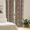 Ambesonne Boho Curtains, Simplistic Ethnic Look Botanical Ornaments as Stripes Neutral Tones, Window Treatments 2 Panel Set for Living Room Bedroom, Pair of – 28″ x 84″, Pale Khaki and Laurel Green(Coffee Brown)