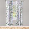 Ambesonne Boho Curtains, Simplistic Ethnic Look Botanical Ornaments as Stripes Neutral Tones, Window Treatments 2 Panel Set for Living Room Bedroom, Pair of – 28″ x 84″, Pale Khaki and Laurel Green(Green Blue Lilac)