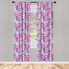 Ambesonne Boho Curtains, Simplistic Ethnic Look Botanical Ornaments as Stripes Neutral Tones, Window Treatments 2 Panel Set for Living Room Bedroom, Pair of – 28″ x 84″, Pale Khaki and Laurel Green(Cream Pink)