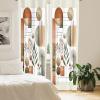 Ambesonne Boho Curtains, Simplistic Ethnic Look Botanical Ornaments as Stripes Neutral Tones, Window Treatments 2 Panel Set for Living Room Bedroom, Pair of – 28″ x 84″, Pale Khaki and Laurel Green(Laurel Green Cinnamon)