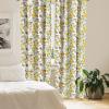 Ambesonne Boho Curtains, Simplistic Ethnic Look Botanical Ornaments as Stripes Neutral Tones, Window Treatments 2 Panel Set for Living Room Bedroom, Pair of – 28″ x 84″, Pale Khaki and Laurel Green(White Yellow)