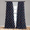 Ambesonne Boho Curtains, Simplistic Ethnic Look Botanical Ornaments as Stripes Neutral Tones, Window Treatments 2 Panel Set for Living Room Bedroom, Pair of – 28″ x 84″, Pale Khaki and Laurel Green(Orange Blue)