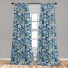 Ambesonne Boho Curtains, Simplistic Ethnic Look Botanical Ornaments as Stripes Neutral Tones, Window Treatments 2 Panel Set for Living Room Bedroom, Pair of – 28″ x 84″, Pale Khaki and Laurel Green(Teal Navy Tan)