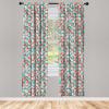 Ambesonne Boho Curtains, Simplistic Ethnic Look Botanical Ornaments as Stripes Neutral Tones, Window Treatments 2 Panel Set for Living Room Bedroom, Pair of – 28″ x 84″, Pale Khaki and Laurel Green(Grey Turquoise)