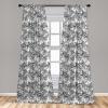 Ambesonne Boho Curtains, Simplistic Ethnic Look Botanical Ornaments as Stripes Neutral Tones, Window Treatments 2 Panel Set for Living Room Bedroom, Pair of – 28″ x 84″, Pale Khaki and Laurel Green(Black Pale Grey)