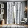 Ambesonne Boho Curtains, Simplistic Ethnic Look Botanical Ornaments as Stripes Neutral Tones, Window Treatments 2 Panel Set for Living Room Bedroom, Pair of – 28″ x 84″, Pale Khaki and Laurel Green(White Night Blue)