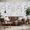 Ambesonne Boho Curtains, Simplistic Ethnic Look Botanical Ornaments as Stripes Neutral Tones, Window Treatments 2 Panel Set for Living Room Bedroom, Pair of – 28″ x 84″, Pale Khaki and Laurel Green(Green Blue Lilac)