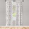 Ambesonne Boho Curtains, Simplistic Ethnic Look Botanical Ornaments as Stripes Neutral Tones, Window Treatments 2 Panel Set for Living Room Bedroom, Pair of – 28″ x 84″, Pale Khaki and Laurel Green(Redwood Pearl)