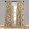 Ambesonne Boho Curtains, Simplistic Ethnic Look Botanical Ornaments as Stripes Neutral Tones, Window Treatments 2 Panel Set for Living Room Bedroom, Pair of – 28″ x 84″, Pale Khaki and Laurel Green(Multi Color)