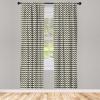 Ambesonne Boho Curtains, Simplistic Ethnic Look Botanical Ornaments as Stripes Neutral Tones, Window Treatments 2 Panel Set for Living Room Bedroom, Pair of – 28″ x 84″, Pale Khaki and Laurel Green(White and Yellow)