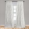 Ambesonne Boho Curtains, Simplistic Ethnic Look Botanical Ornaments as Stripes Neutral Tones, Window Treatments 2 Panel Set for Living Room Bedroom, Pair of – 28″ x 84″, Pale Khaki and Laurel Green(Blue Multicolor)