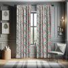 Ambesonne Boho Curtains, Simplistic Ethnic Look Botanical Ornaments as Stripes Neutral Tones, Window Treatments 2 Panel Set for Living Room Bedroom, Pair of – 28″ x 84″, Pale Khaki and Laurel Green(Grey Turquoise)