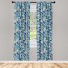 Ambesonne Boho Curtains, Simplistic Ethnic Look Botanical Ornaments as Stripes Neutral Tones, Window Treatments 2 Panel Set for Living Room Bedroom, Pair of – 28″ x 84″, Pale Khaki and Laurel Green(Teal Navy Tan)