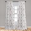 Ambesonne Boho Curtains, Simplistic Ethnic Look Botanical Ornaments as Stripes Neutral Tones, Window Treatments 2 Panel Set for Living Room Bedroom, Pair of – 28″ x 84″, Pale Khaki and Laurel Green(Redwood Pearl)