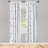 Ambesonne Boho Curtains, Simplistic Ethnic Look Botanical Ornaments as Stripes Neutral Tones, Window Treatments 2 Panel Set for Living Room Bedroom, Pair of – 28″ x 84″, Pale Khaki and Laurel Green(White Night Blue)