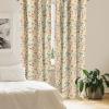 Ambesonne Boho Curtains, Simplistic Ethnic Look Botanical Ornaments as Stripes Neutral Tones, Window Treatments 2 Panel Set for Living Room Bedroom, Pair of – 28″ x 84″, Pale Khaki and Laurel Green(Yellow Khaki)
