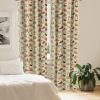 Ambesonne Boho Curtains, Simplistic Ethnic Look Botanical Ornaments as Stripes Neutral Tones, Window Treatments 2 Panel Set for Living Room Bedroom, Pair of – 28″ x 84″, Pale Khaki and Laurel Green(Pale Green)