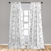 Ambesonne Boho Curtains, Simplistic Ethnic Look Botanical Ornaments as Stripes Neutral Tones, Window Treatments 2 Panel Set for Living Room Bedroom, Pair of – 28″ x 84″, Pale Khaki and Laurel Green(Coconut White)