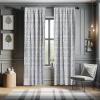Ambesonne Boho Curtains, Simplistic Ethnic Look Botanical Ornaments as Stripes Neutral Tones, Window Treatments 2 Panel Set for Living Room Bedroom, Pair of – 28″ x 84″, Pale Khaki and Laurel Green(Azure Blue)