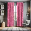Ambesonne Boho Curtains, Simplistic Ethnic Look Botanical Ornaments as Stripes Neutral Tones, Window Treatments 2 Panel Set for Living Room Bedroom, Pair of – 28″ x 84″, Pale Khaki and Laurel Green(Pink White)