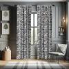 Ambesonne Boho Curtains, Simplistic Ethnic Look Botanical Ornaments as Stripes Neutral Tones, Window Treatments 2 Panel Set for Living Room Bedroom, Pair of – 28″ x 84″, Pale Khaki and Laurel Green(Black White)